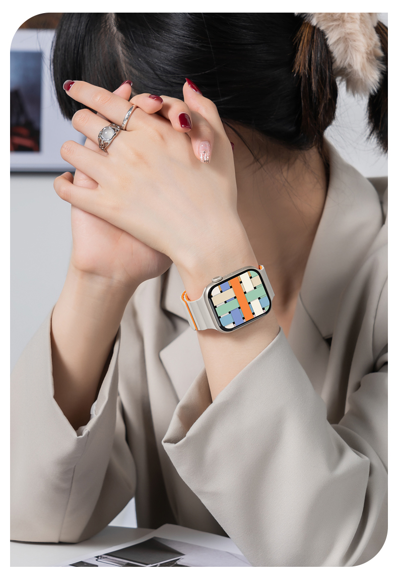 硅膠雙色運動磁吸錶帶applewatch