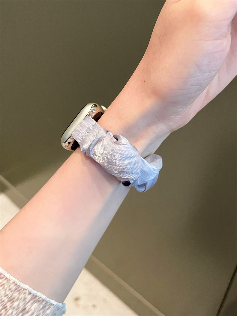 夏天透氣大腸髮圈錶帶適用apple watch