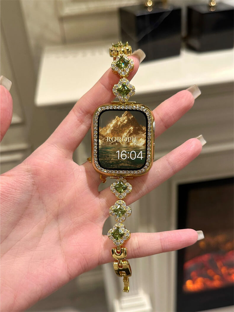 四葉草鑽石apple watch奢華氣質錶帶